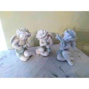 Vintage Lenwile China Ardalt Japan Verithin Musical Cherubs – 3 Figurines